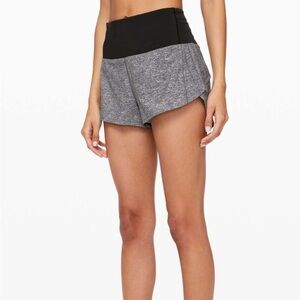 Lululemon Athletica Black and Gray Women's Athletic Shorts